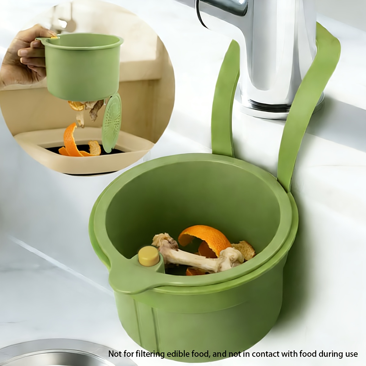 Commercial Kitchen Bin - Panier filtrant portable pour évier suspendu,