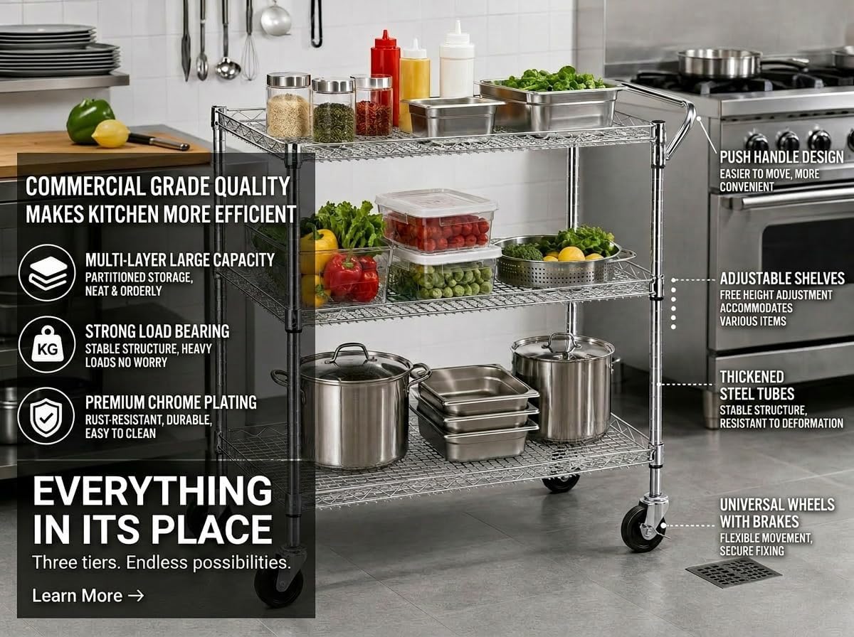 Chariot de cuisine utilitaire  - Commercial Kitchen And Bar avis et prix